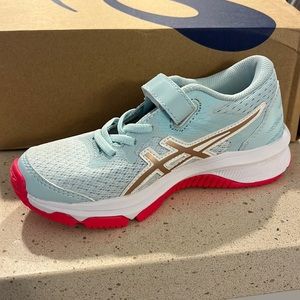 ASICS Kids GT-1000 10 Pre-School Running Shoes Size K12  in Aqua Angel/Champagne